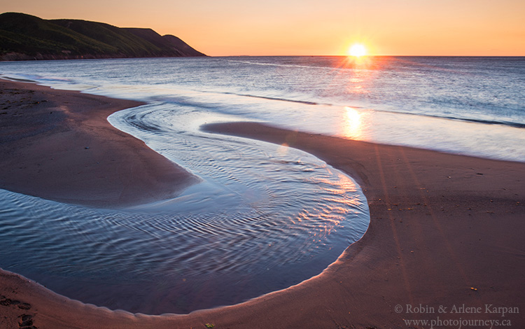 Sunrise at Cabots Landing Provincial Park, Cape Breton, Nova Scotia