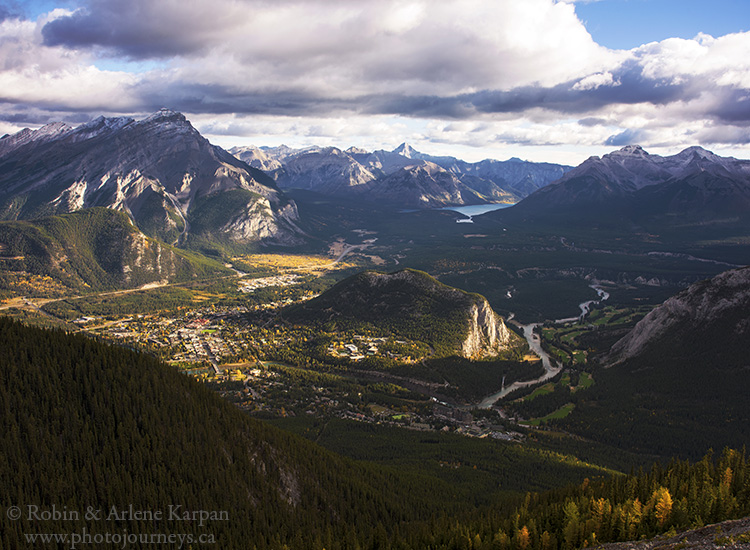 Banff Townsite from top of Banff Gondola.