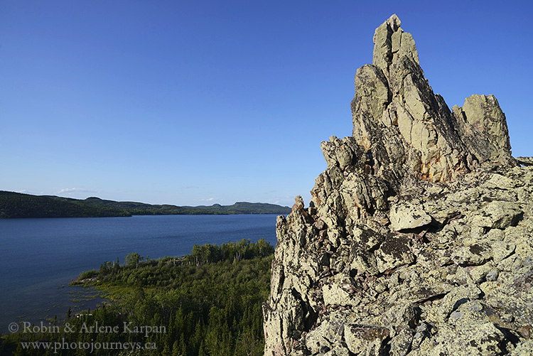 Pinnacle Rock, Lodge Bay, Lake Athabasca north shore, Saskatchewan