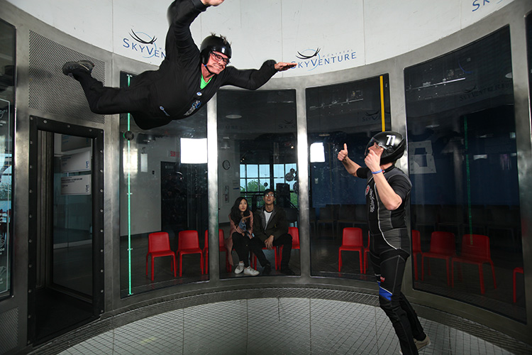 Indoor sky-diving