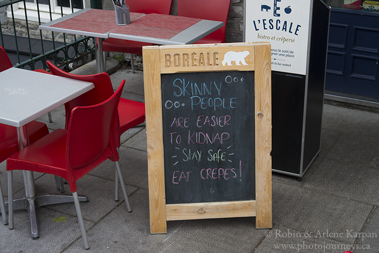 Restaurant sign, Quebec City