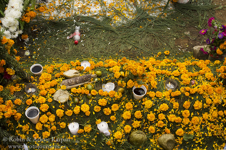 Graveside offerings, Sumpango, Guatemala