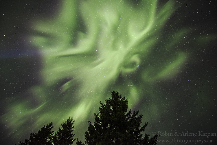 Northern lights, Thickwood Hills