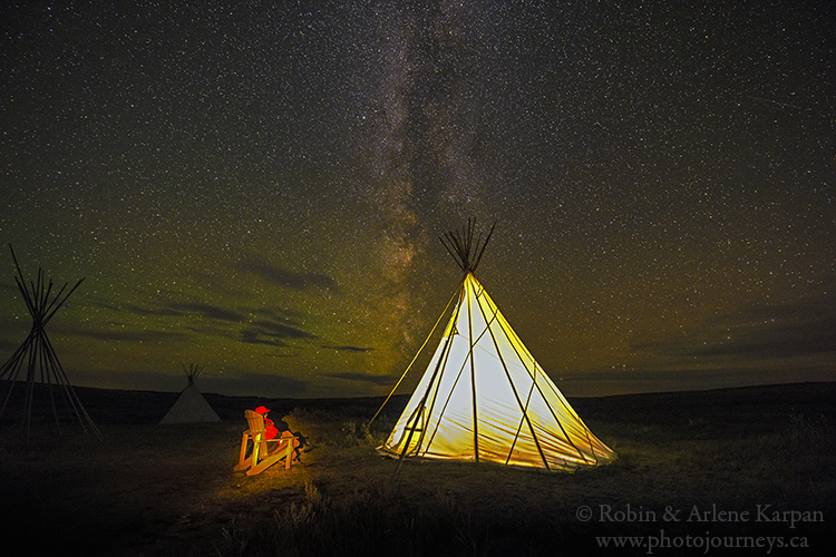 Tipi in Rock Creek Campground, East Block, Grasslands National Park