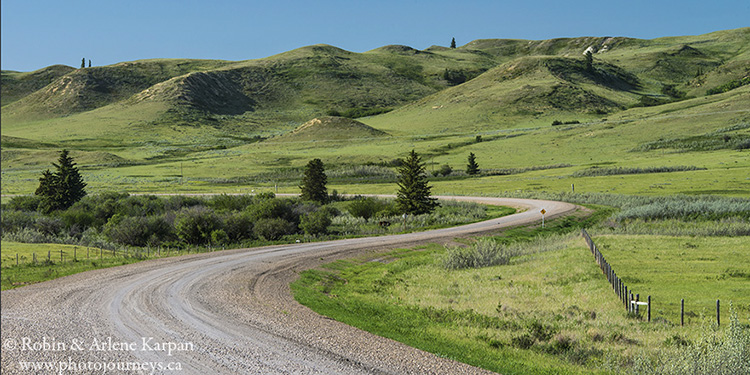 Brady Coulee Road north of Eastend, SK, Cypress Hills